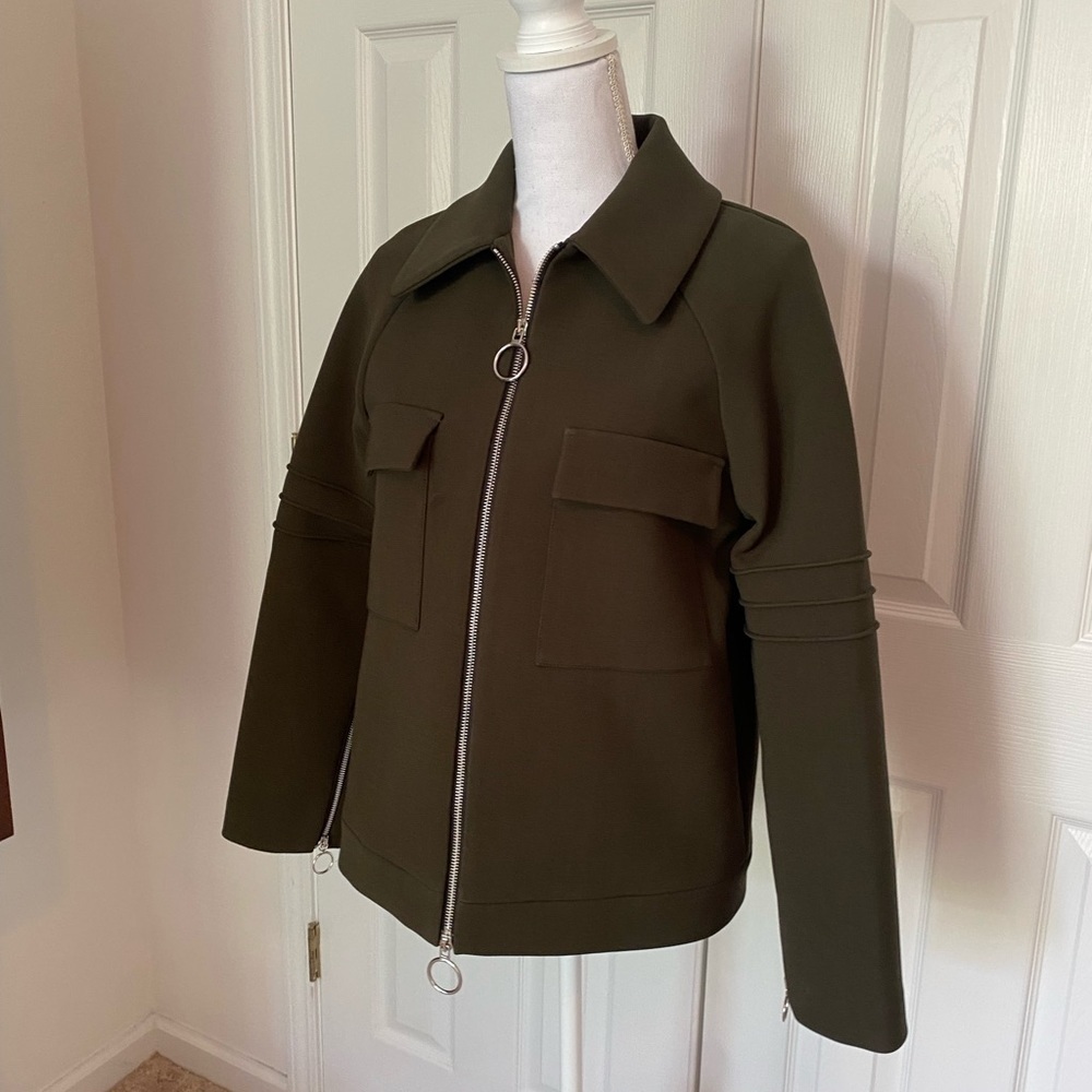 Smarteez- Olive Green Industrial Like Matching Set with Jacket and Jogger Pants - Picture 6 of 16